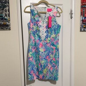 Lilly Pulitzer Colorful Tropical Print Midi Dress